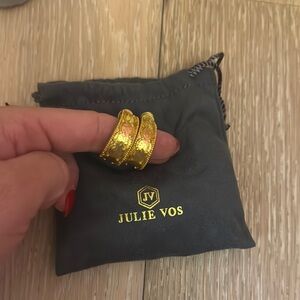 Julie Vos Gold Textured Earrings